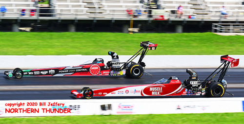 (near Lane) Duane Shields vs (far lane) Rachel Meyer